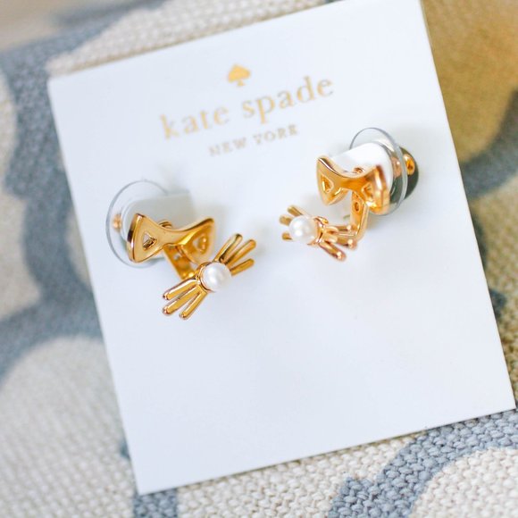 kate spade GOLD Out West Cat Ears & Whiskers Earring Jacket - Picture 2 of 5